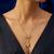gold plated crescent kundan pendant necklace