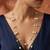 gold plated double strand pearl necklace