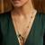 gold plated green stone kundan necklace
