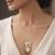 gold plated double chain kundan necklace