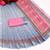 Women's sky blue pink tissue shimmer handloom cotton saree with floral print (t-sfhcs327)