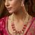pink red long necklace set