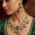 green grey pendant necklace set