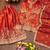 Rust orange fendy silk sequence embriordered sharara suit