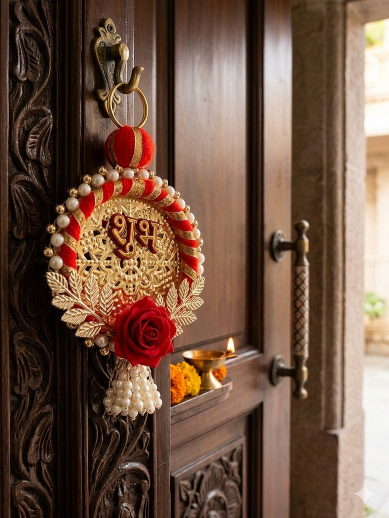 handmade multicolor hangingtraditional wall hanging decorative latkan hanging decorations (pack of 2)