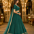 Womens Green Georgette Lehenga Choli with Dupatta Navratri Garba and Dandiya Outfit Golden Lace Ethnic Festive Wear