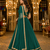Womens Green Georgette Lehenga Choli with Dupatta Navratri Garba and Dandiya Outfit Golden Lace Ethnic Festive Wear