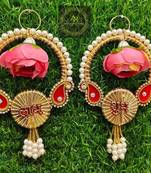 decorative shubh labh moti chudi peony hanging perfect for home decorhandmade toran for main door decor (pack of 2)