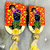 handmade shrinath ji shubh labh decorative hanging with flower festive home wall hanging (pack of 2)
