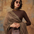 Deep Brownn Designer Embroidered Border Lehenga Choli with Full Sleeve Blouse & Dupatta