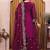 Deep purple fendy silk sequence embriordered sharara suit