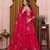 Pink fendy silk sequence embriordered sharara suit