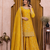 Yellow chinon silk sequence embriordered sharara suit