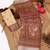 brown beige shimmer handloom cotton blend saree peacock border print (t sfhcs323)