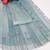 grey multicolor shimmer handloom cotton blend saree floral print