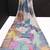 multicolor shimmer handloom cotton blend digital print saree