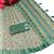 sea green shimmer handloom cotton blend saree tonal print