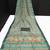 sea green shimmer handloom cotton blend saree tonal print