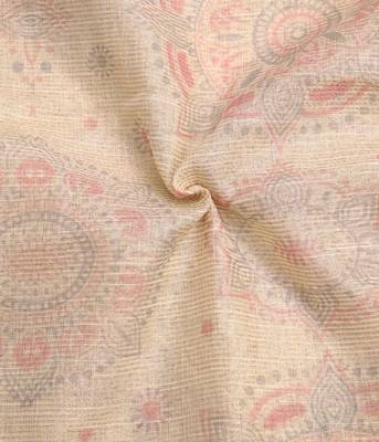 beige green multicolor shimmer handloom cotton blend digital print saree (t sfhcs312) 4