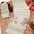 cream multicolor shimmer handloom cotton blend saree with floral border print