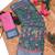 teal pink shimmer handloom cotton blend saree floral print