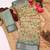 beige olive shimmer handloom cotton blend saree with floral print (t sfhcs303)