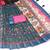 teal pink shimmer handloom cotton blend saree floral print