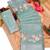 sea green multicolor shimmer handloom cotton blend saree with floral print