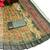 beige olive shimmer handloom cotton blend saree with floral print (t sfhcs303)