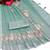 sea green multicolor shimmer handloom cotton blend saree with floral print