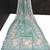 sea green multicolor shimmer handloom cotton blend saree with floral print