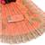 orange peach shimmer handloom cotton blend saree floral print