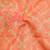 orange peach shimmer handloom cotton blend saree floral print