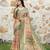 beige shimmer handloom cotton blend saree tonal floral print (sfhcs319)