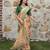 beige shimmer handloom cotton blend saree tonal floral print (sfhcs319)