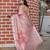pink multicolor shimmer handloom cotton blend saree ethnic border print (sfhcs318)