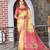 beige multicolor shimmer handloom cotton blend saree with floral print (sfhcs322)