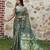 green multicolor shimmer handloom cotton blend saree ethnic border print (sfhcs321)