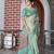 green multicolor shimmer handloom cotton blend saree floral print (sfhcs320)
