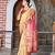 beige multicolor shimmer handloom cotton blend saree with floral print (sfhcs322)
