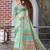 green multicolor shimmer handloom cotton blend saree floral print (sfhcs320)