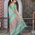 green multicolor shimmer handloom cotton blend saree floral print (sfhcs320)