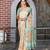 sea green multicolor shimmer handloom cotton blend digital print saree (sfhcs315)