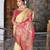 beige multicolor shimmer handloom cotton blend saree with floral print (sfhcs322)