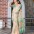 sea green multicolor shimmer handloom cotton blend digital print saree (sfhcs315)