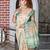 sea green multicolor shimmer handloom cotton blend digital print saree (sfhcs315)
