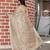 beige multicolor shimmer handloom cotton blend digital print saree (sfhcs307)