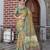 beige olive shimmer handloom cotton blend saree with floral print (sfhcs303)