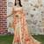 beige multicolor shimmer handloom cotton blend saree with floral print (sfhcs310)