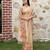 beige multicolor shimmer handloom cotton blend saree with floral print (sfhcs310)